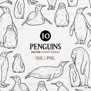 Penguin line drawing