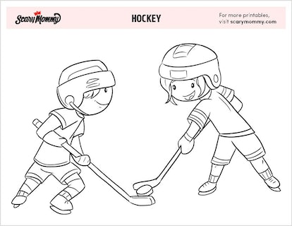 Check yourself there are no penalties on these hockey coloring pages