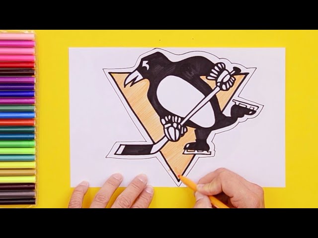 How to draw pittsburgh penguins logo
