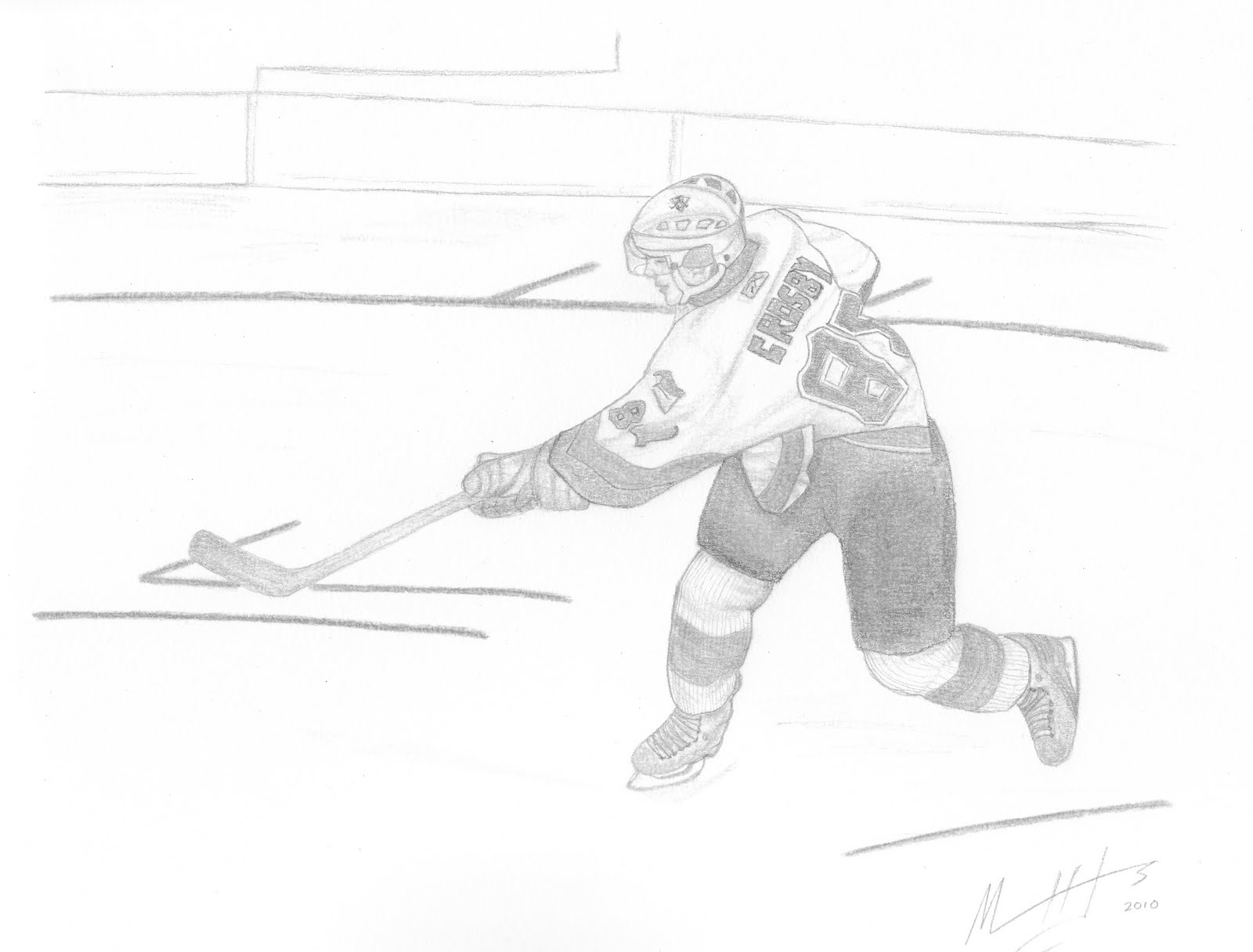 Drawing the pittsburgh penguins sidney crosby