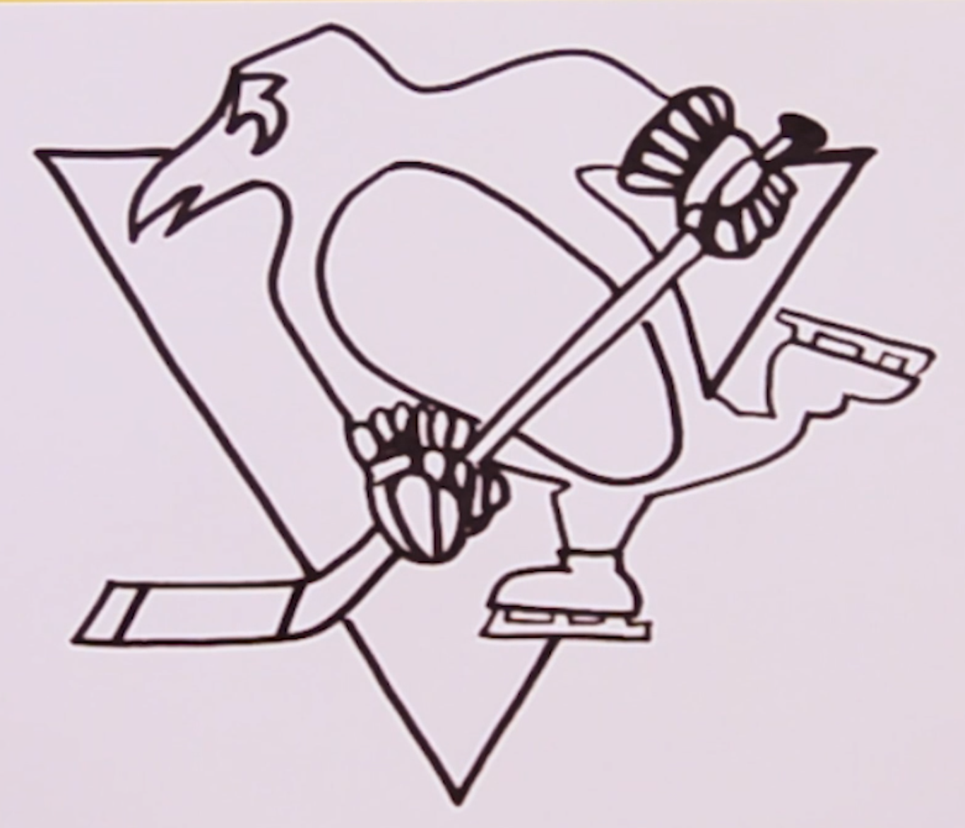 How to draw pittsburgh penguins logo