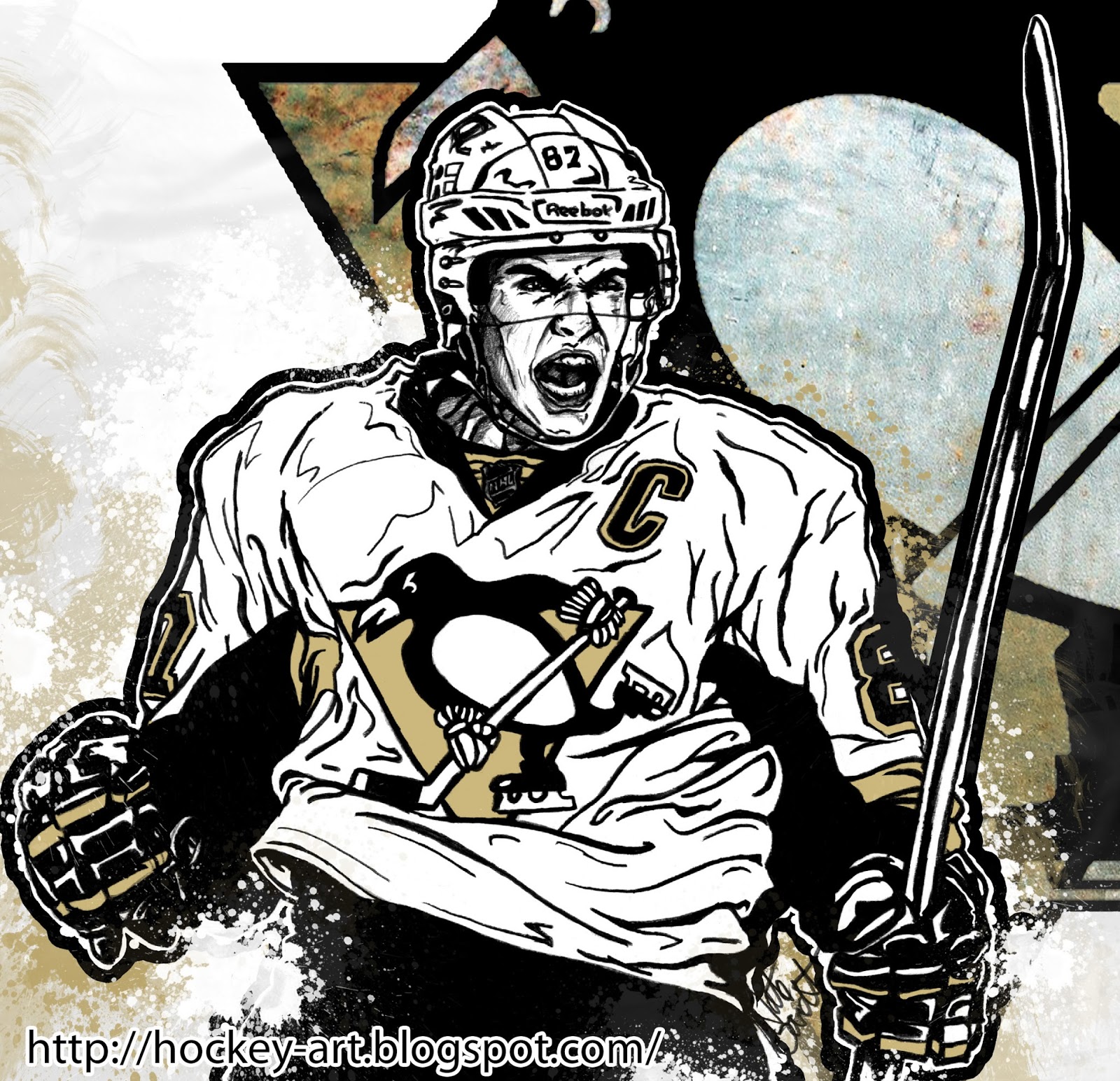 Hockey in art pittsburgh penguins sidney crosby art