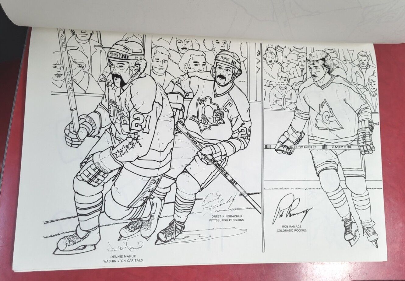 Nhl coloring book very nice cond complete no coloring gretzky lafleur