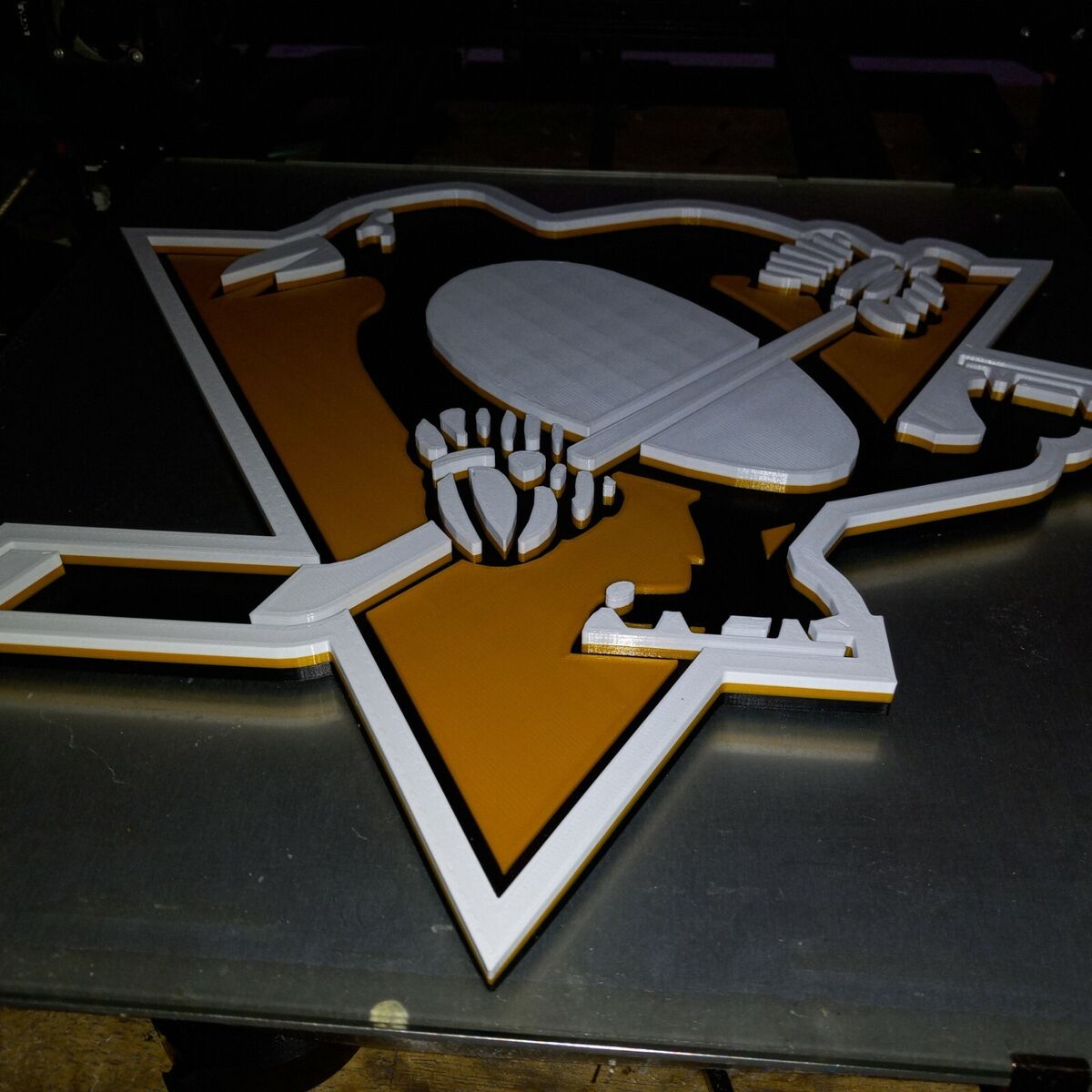 Pittsburgh penguins d printed d nhl logo inch