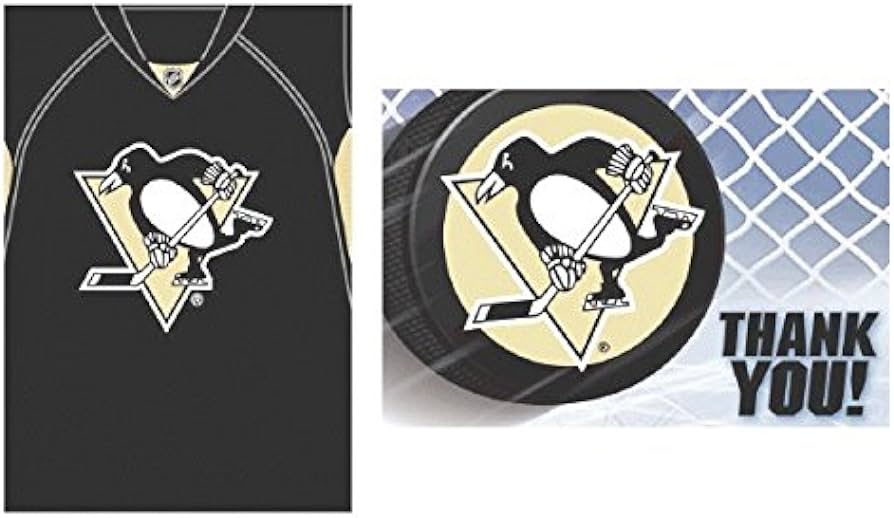 Pittsburgh penguins invitations thank you card set