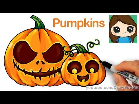How to draw a pupkin easy