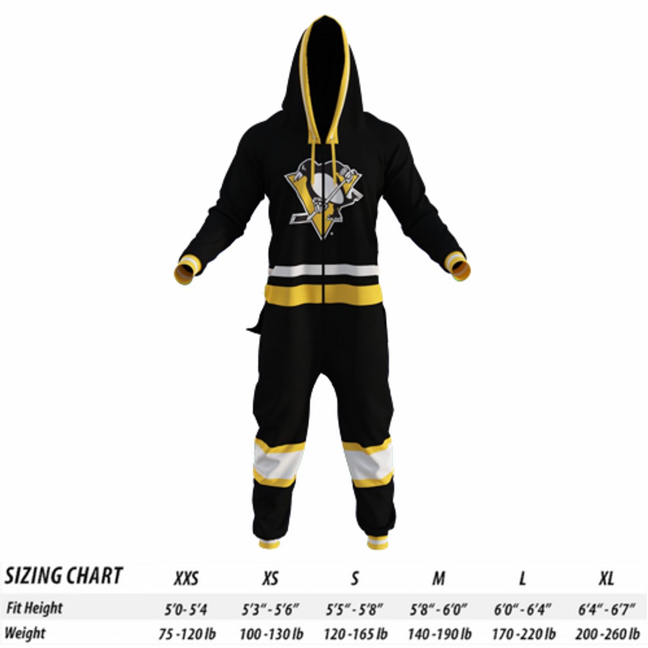 Pittsburgh penguins onesie adult nhl onesies for men women
