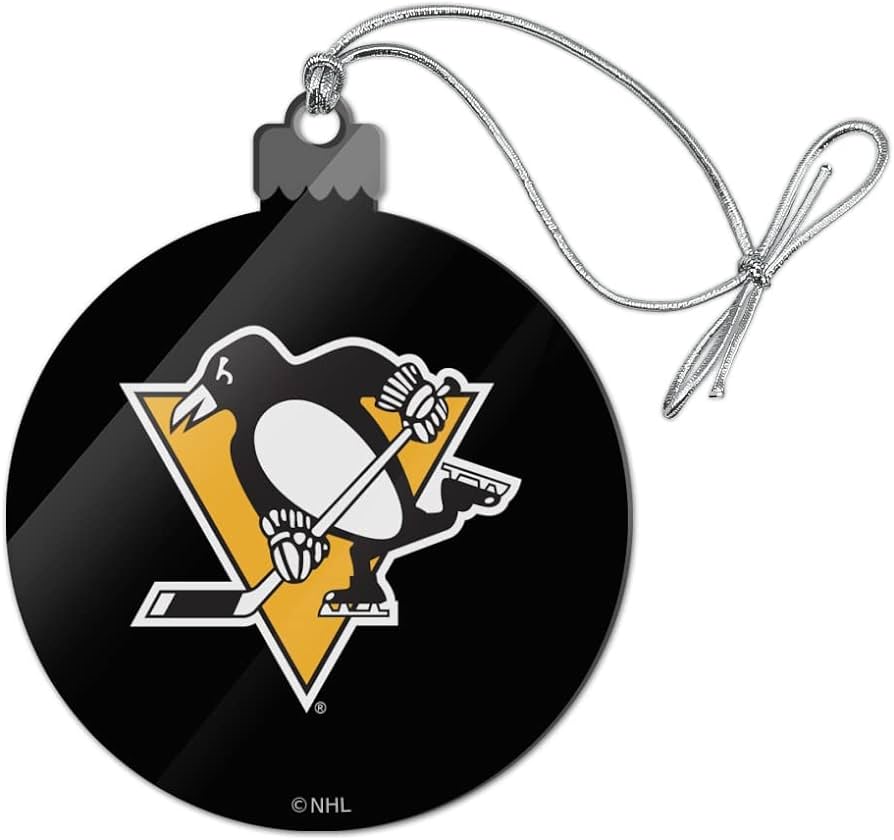 Pittsburgh penguins logo acrylic christmas tree holiday ornament home kitchen
