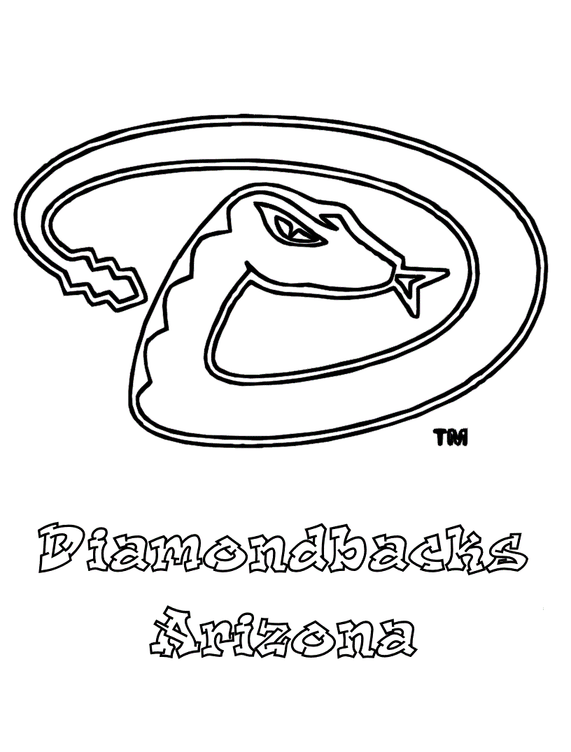 Get arizona diamondbacks coloring pages pdf here