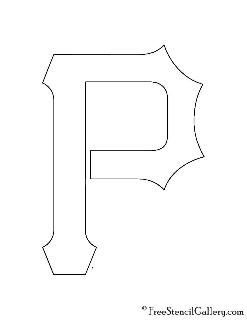 Mlb â pittsburgh pirates logo stencil free stencil gallery