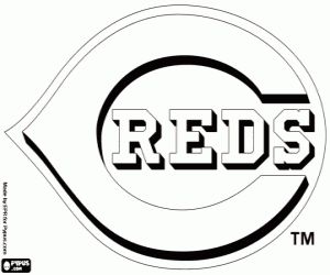 Logo of cincinnati reds coloring page printable game cincinnati reds mlb logos coloring pages