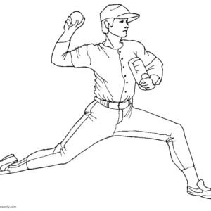 Baseball coloring pages printable for free download