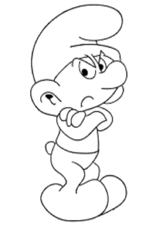 Pin en los pitufos para colorear