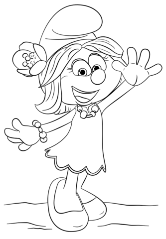 Dibujo de pitufirretoão de los pitufos en la aldea perdida para colorear dibujos para colorear imprimir gratis