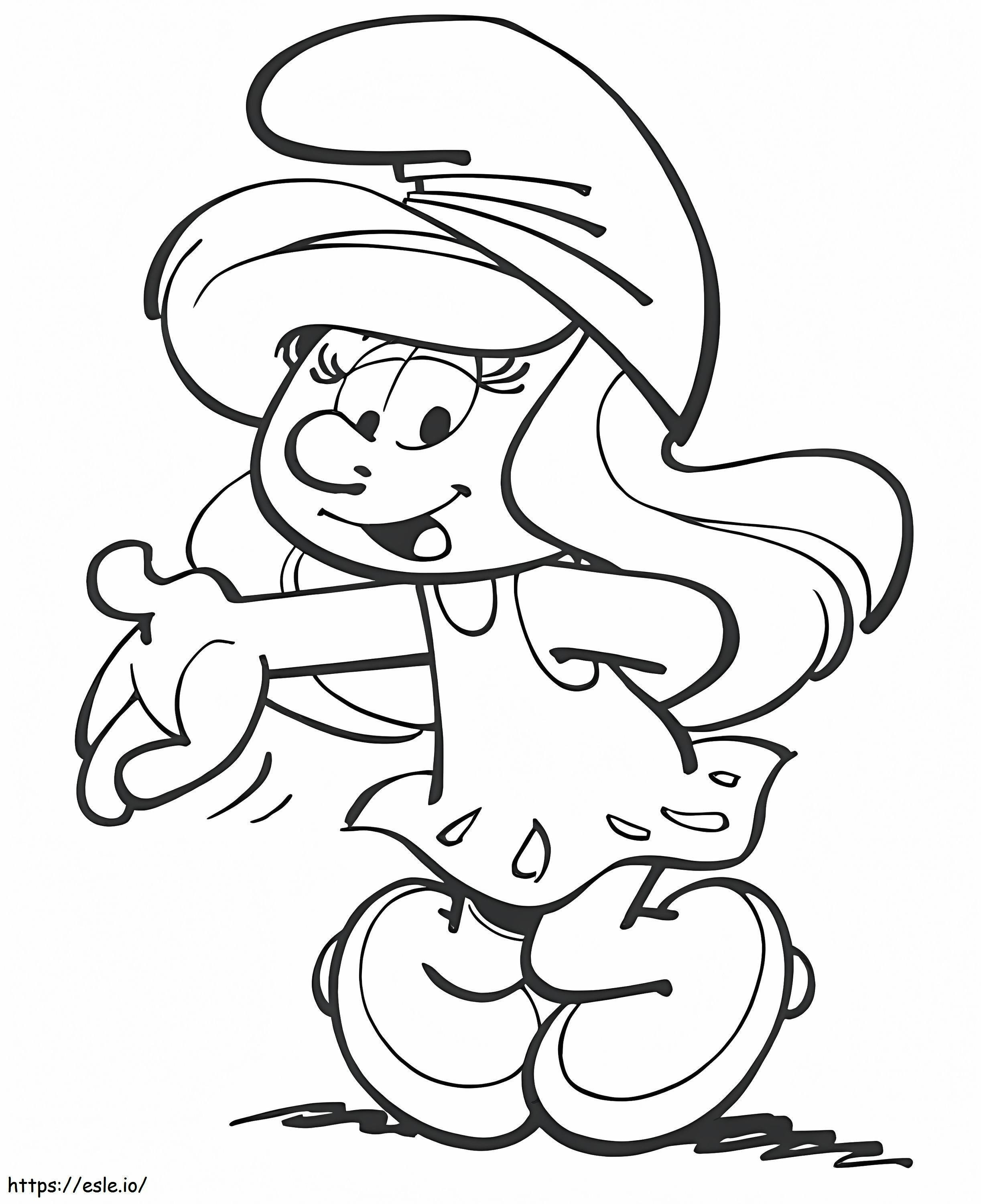 Pitufina para colorear