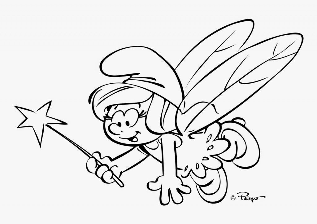 Dibujos para colorear pitufina