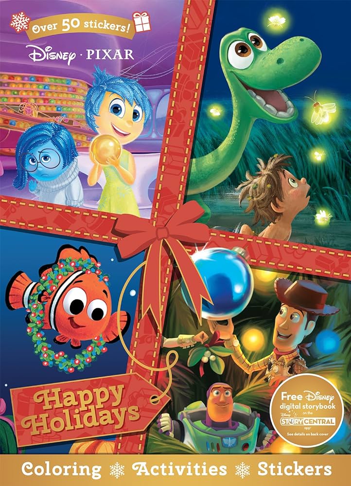 Disney pixar christmas happy holidays sticker scenes coloring book parragon books ltd books