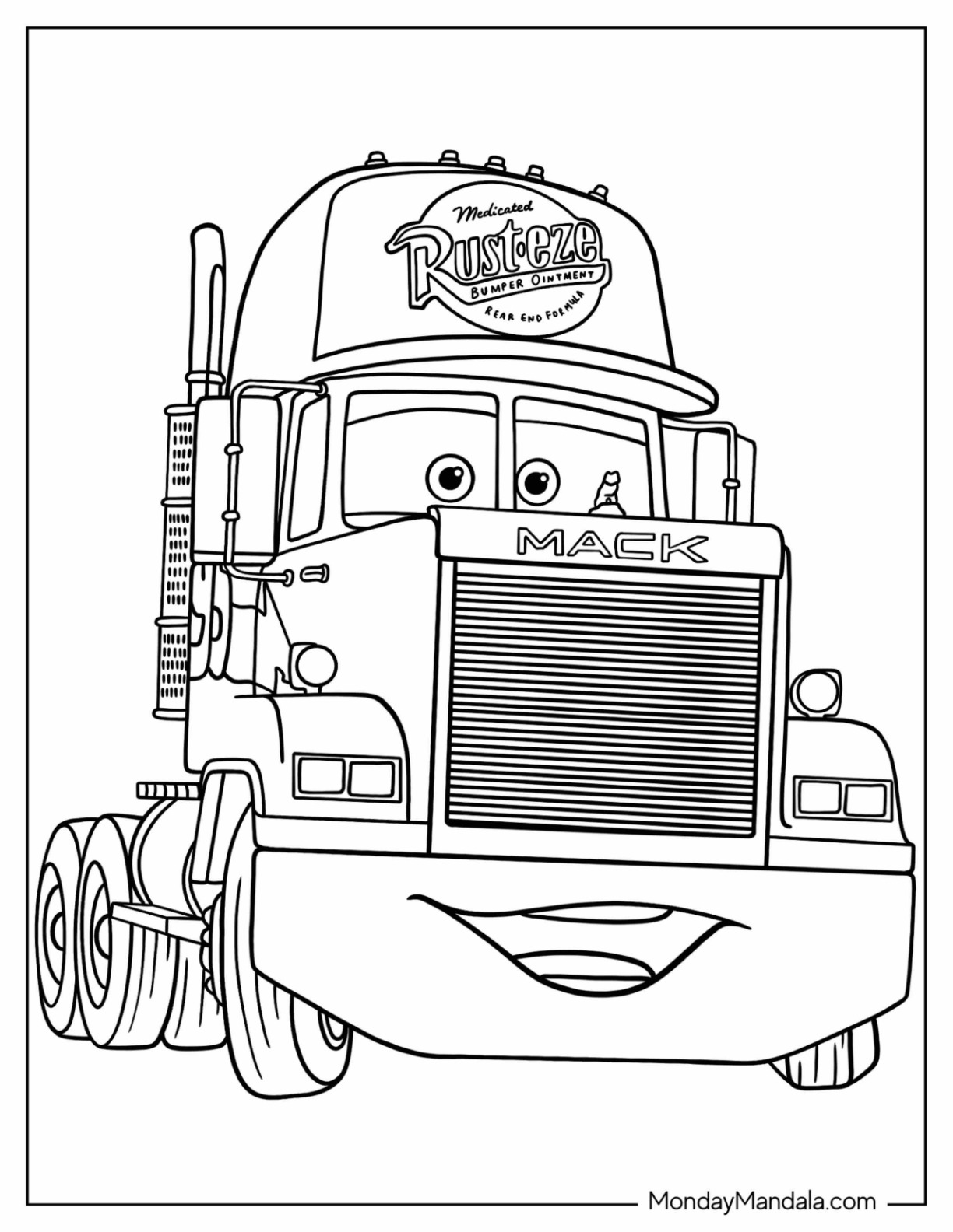 Disney cars coloring pages free pdf printables