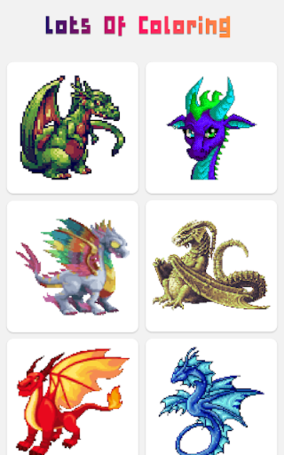 About dragon color by number pixel art dragon google play version