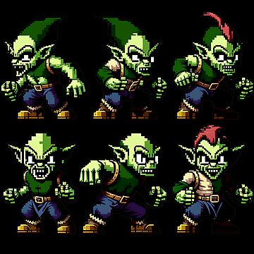 Pixel goblins sheet sticker for sale by aisopinion