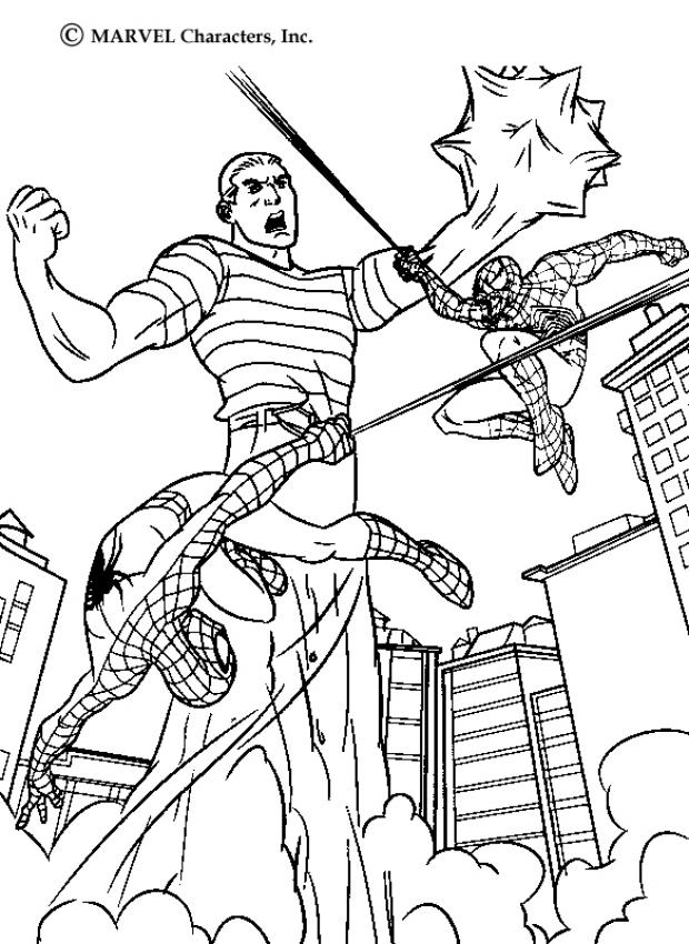 Fight action coloring pages
