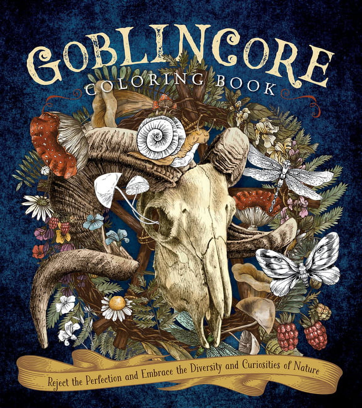 Chartwell coloring books goblincore coloring book reject the perfection and embrace the diversity and curiosities of nature paperback