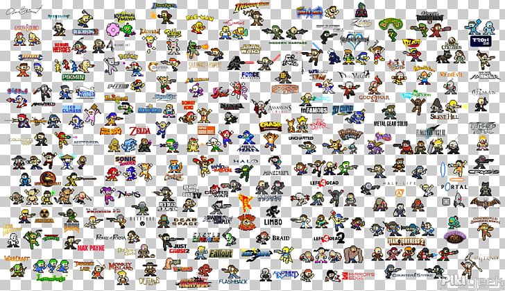 Mega man video game pixel art character