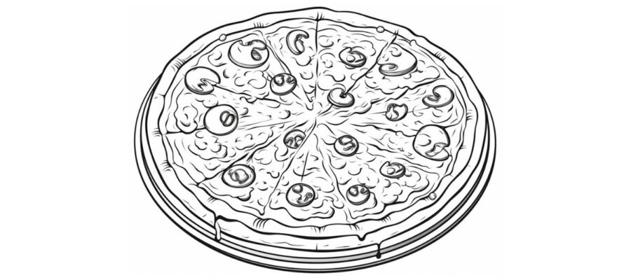 Pizza coloring pages