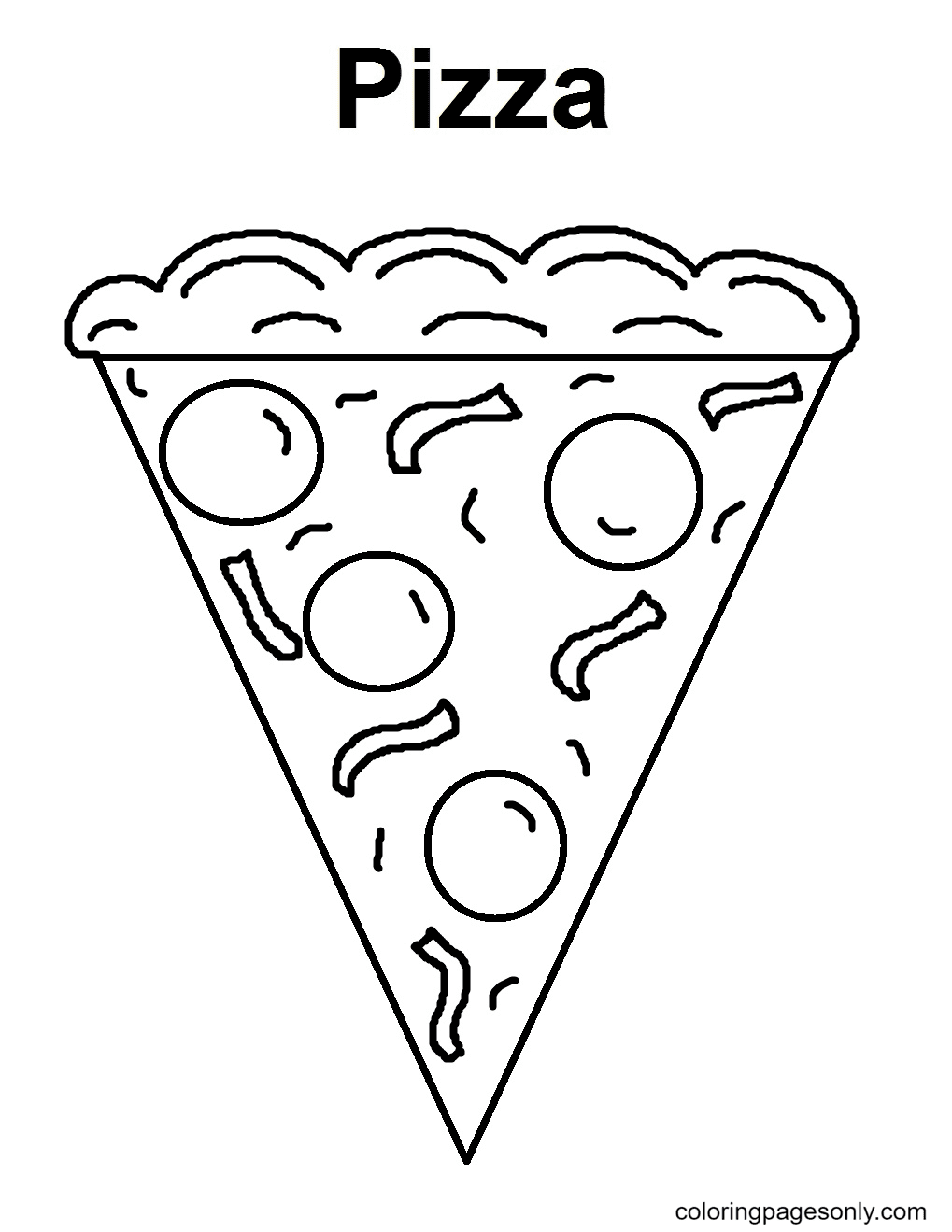Pizza coloring pages printable for free download