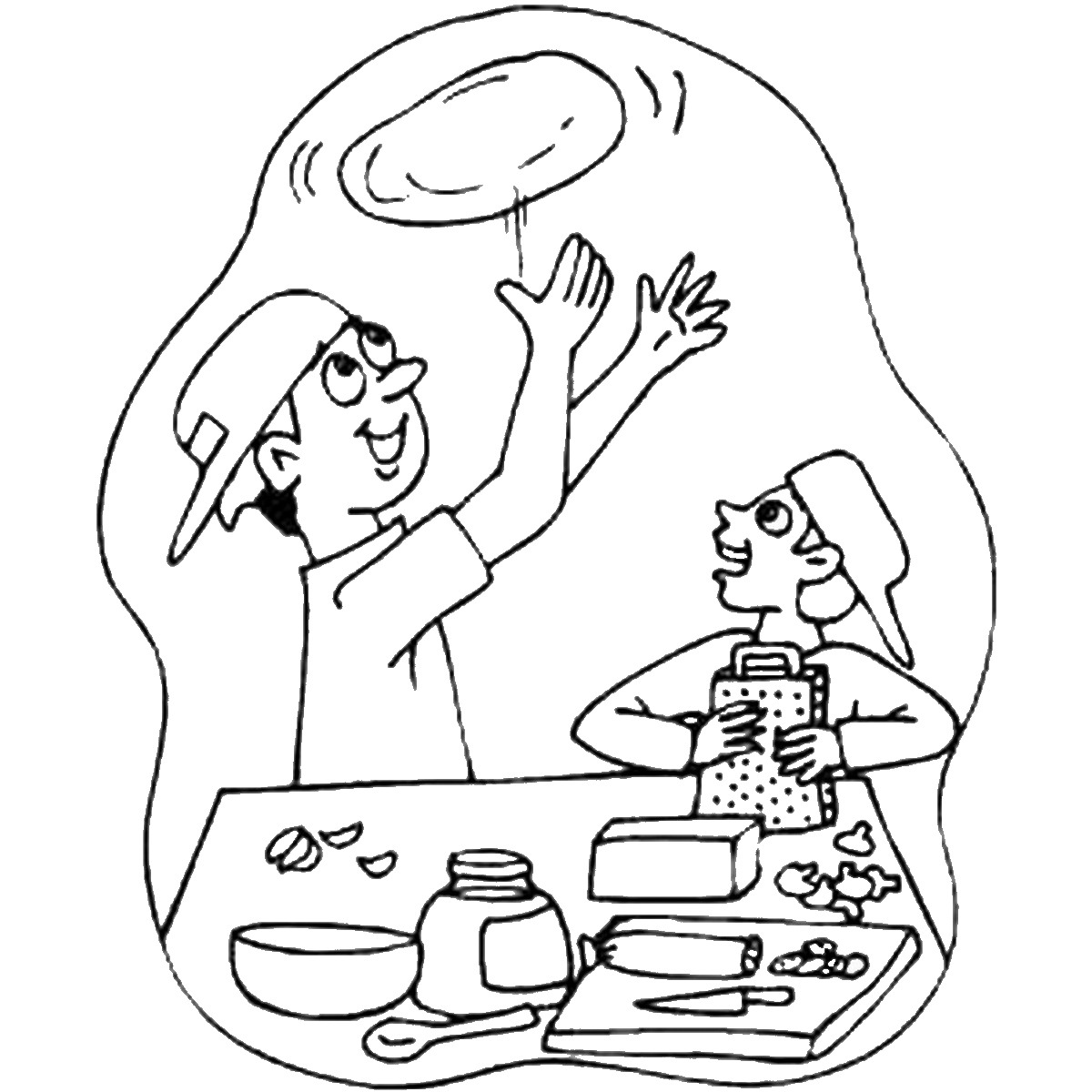 Pizza coloring pages