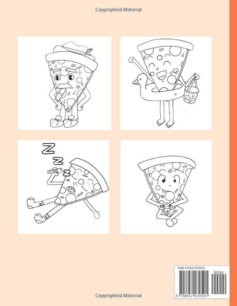 Pizza coloring book pizza coloring book for kids ages