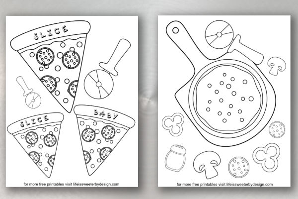Pizza coloring pages