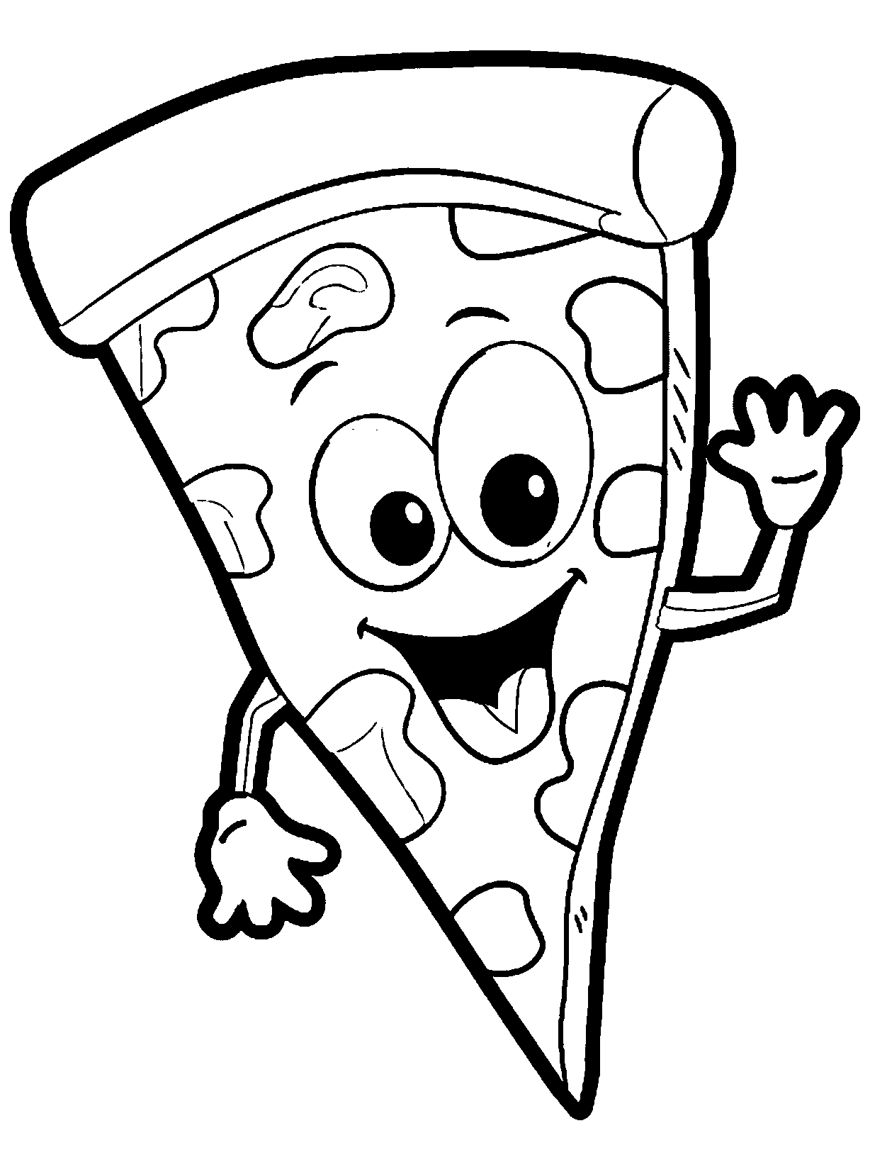 Pizza coloring pages