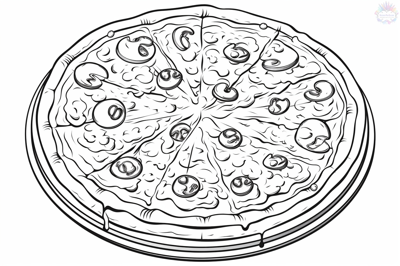 Pizza coloring pages