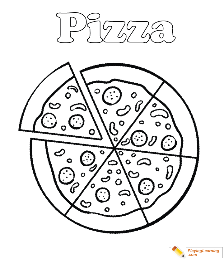 Pizza coloring page free pizza coloring page