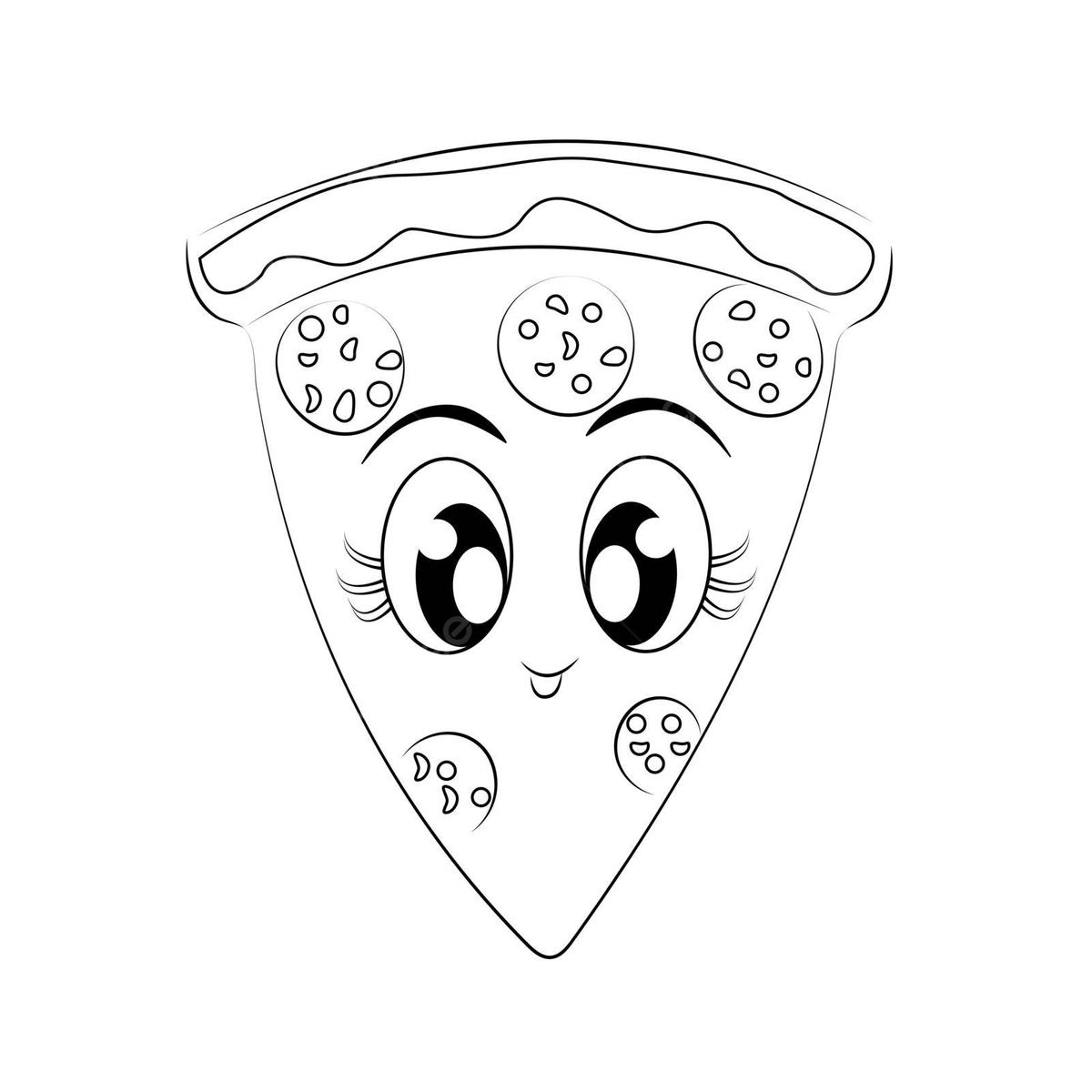 Cute pizza character coloring book for childrenadults print on tshirt cup clothing vector book drawing pizza drawing shirt drawing png and vector with transparent background for free download