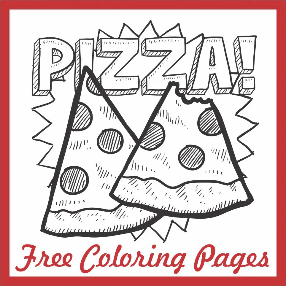 Pizza coloring pages