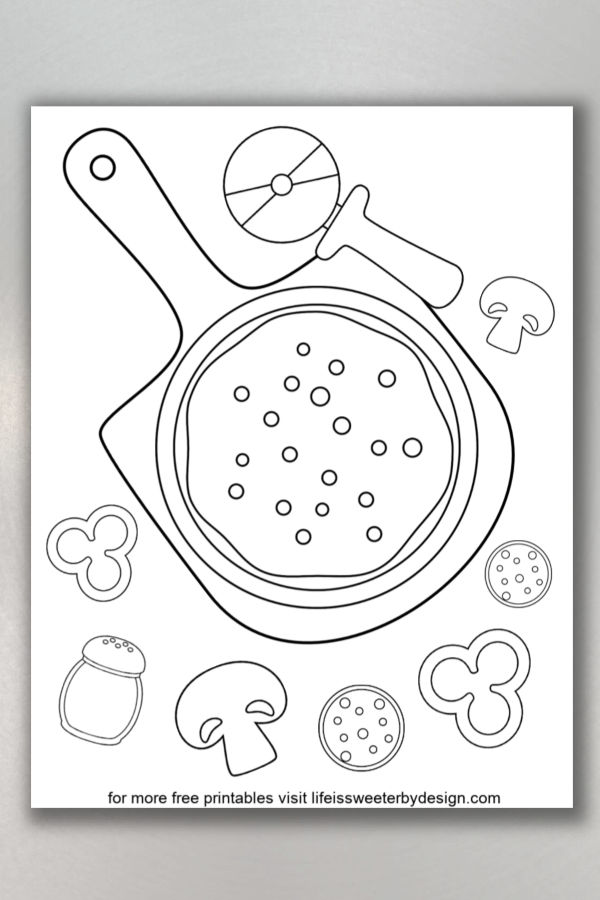 These free printable pizza coloring pages are perfect for pizza parties there are different pizza coâ pizza coloring page coloring pages truck coloring pages