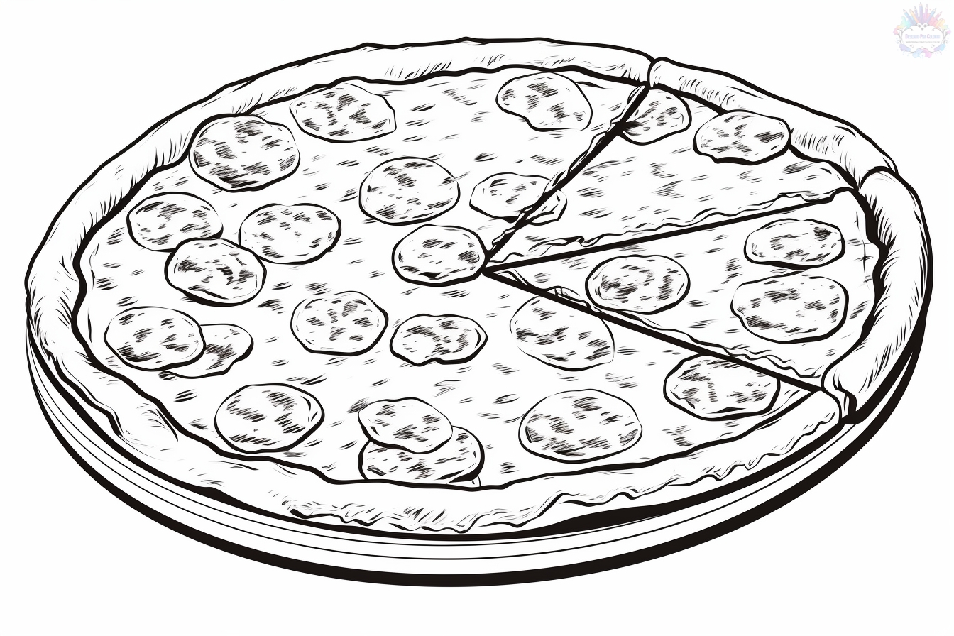 Pizza coloring pages