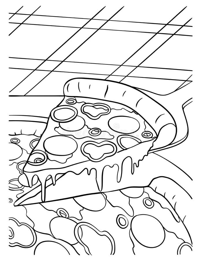 Colouring page pizza stock illustrations â colouring page pizza stock illustrations vectors clipart