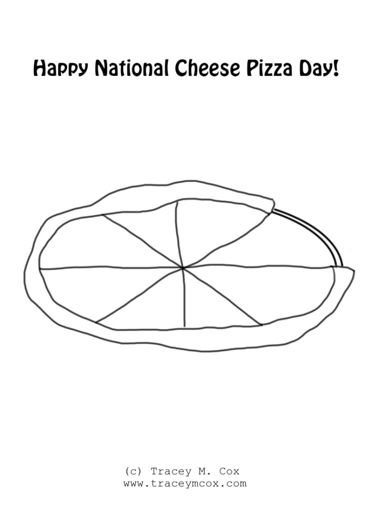 Coloring page pizza day left hook crochet blog by tracey m cox