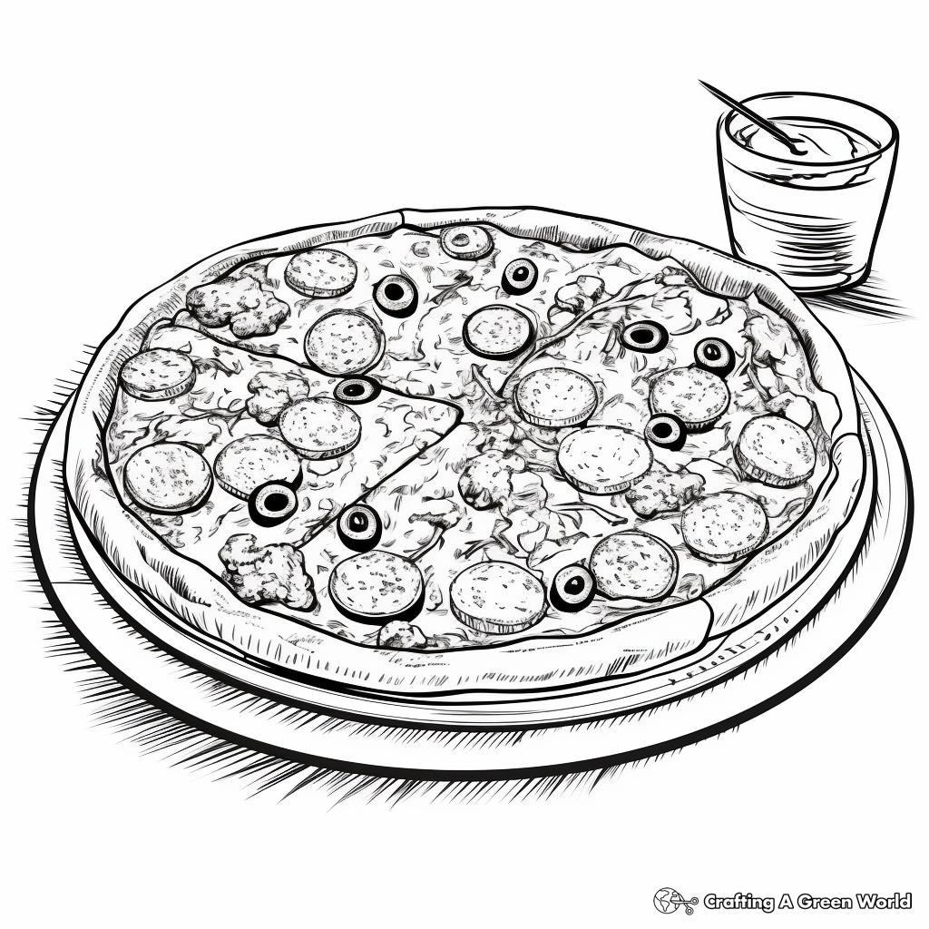 Pizza coloring pages