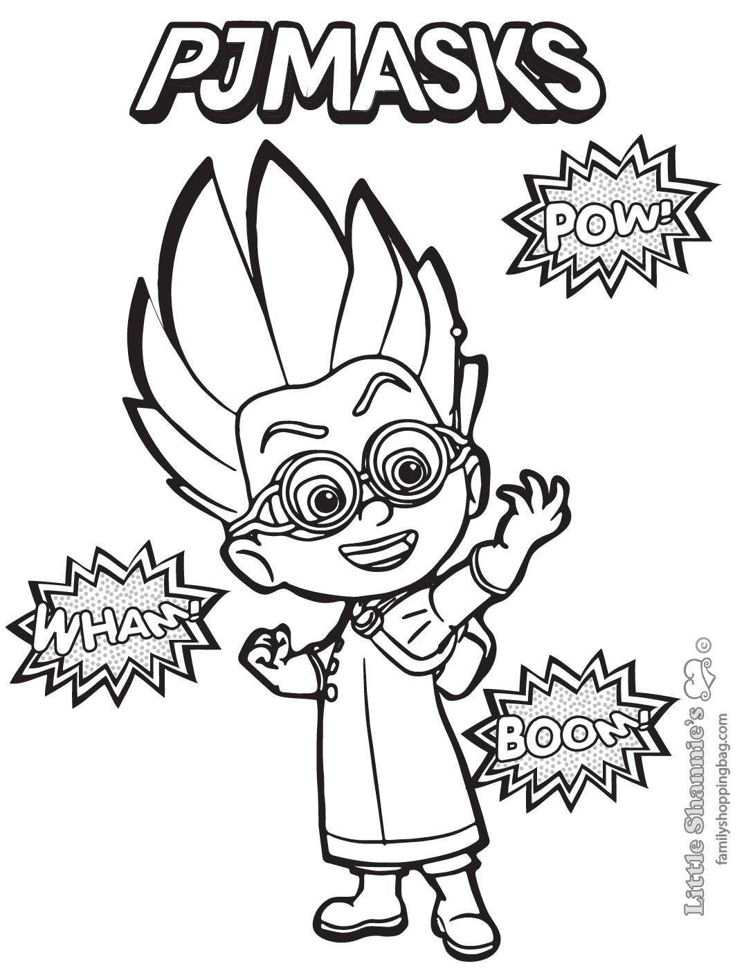 Coloring page pj masks