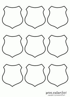 Police badge coloring pages images pictures