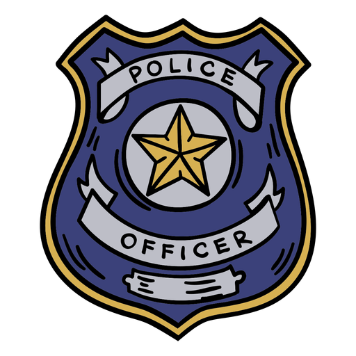 Police officer badge hand drawn png svg design for t