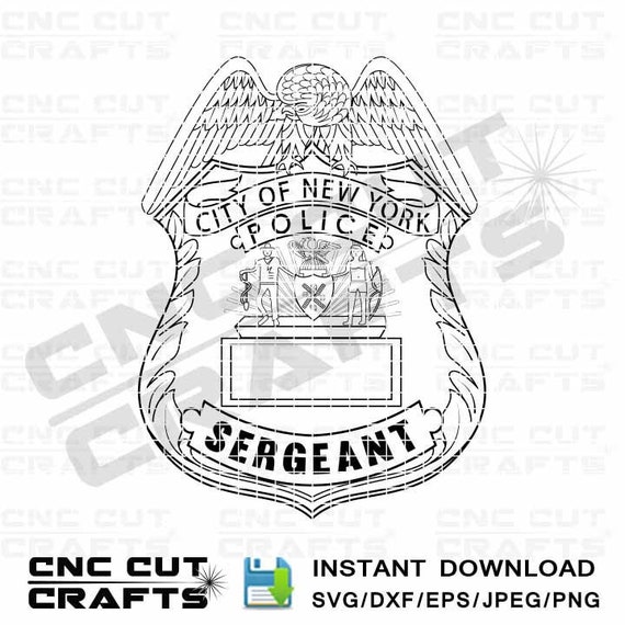 Sargento de policãa de la ciudad de nueva york svg blank badge