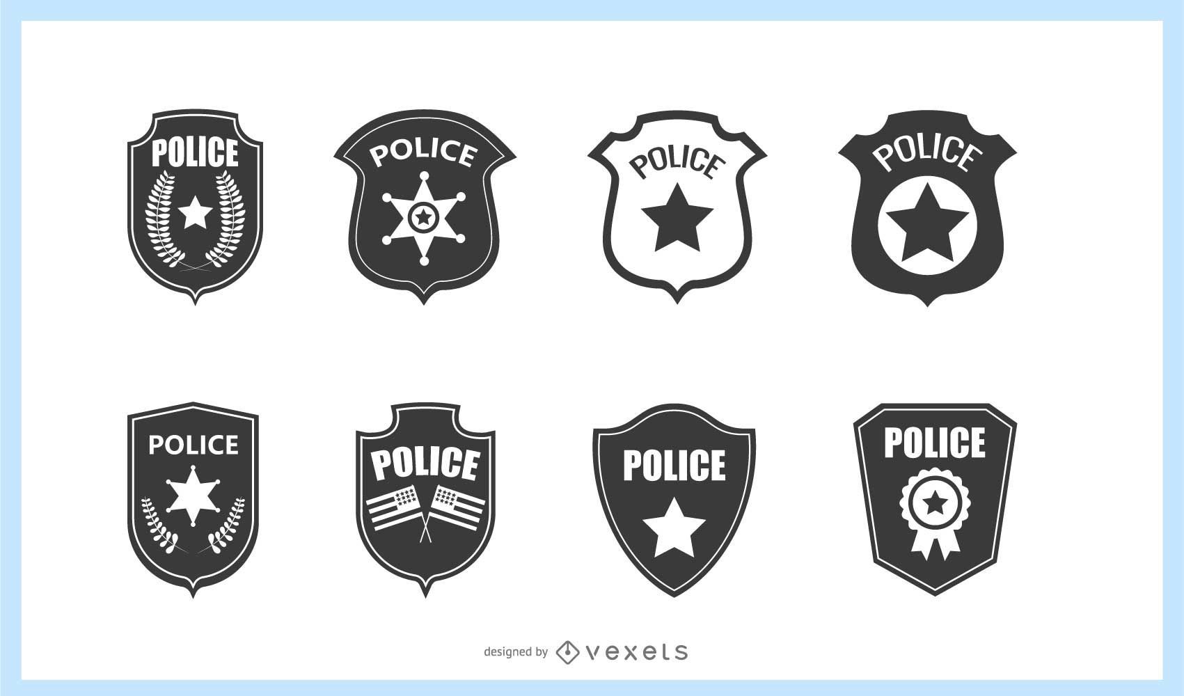 Police badge vector graphics to download
