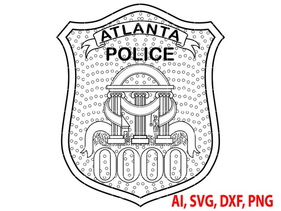 Placa de policãa de atlanta logotipo sello personalizado