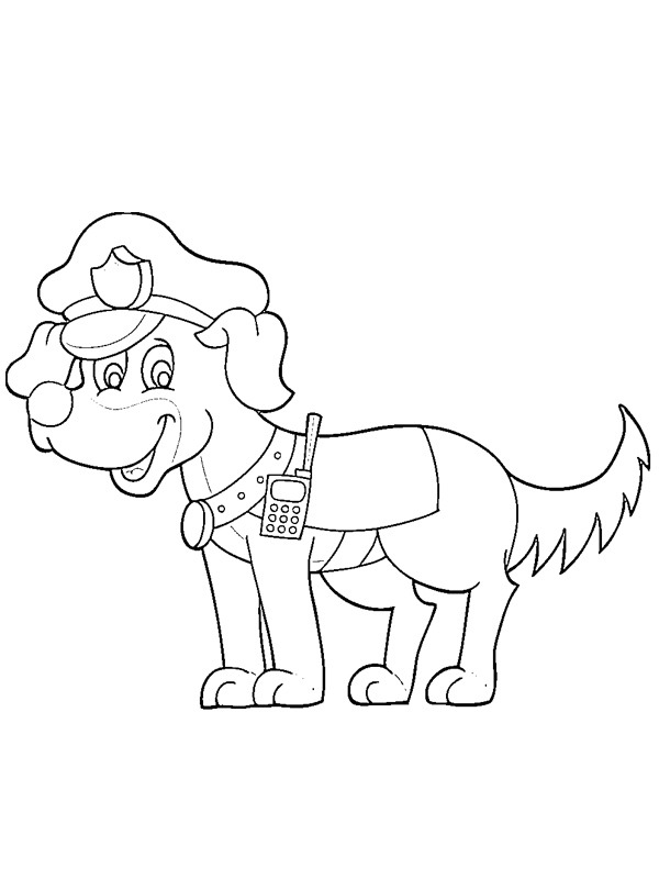 Dibujos para colorear perro policãa