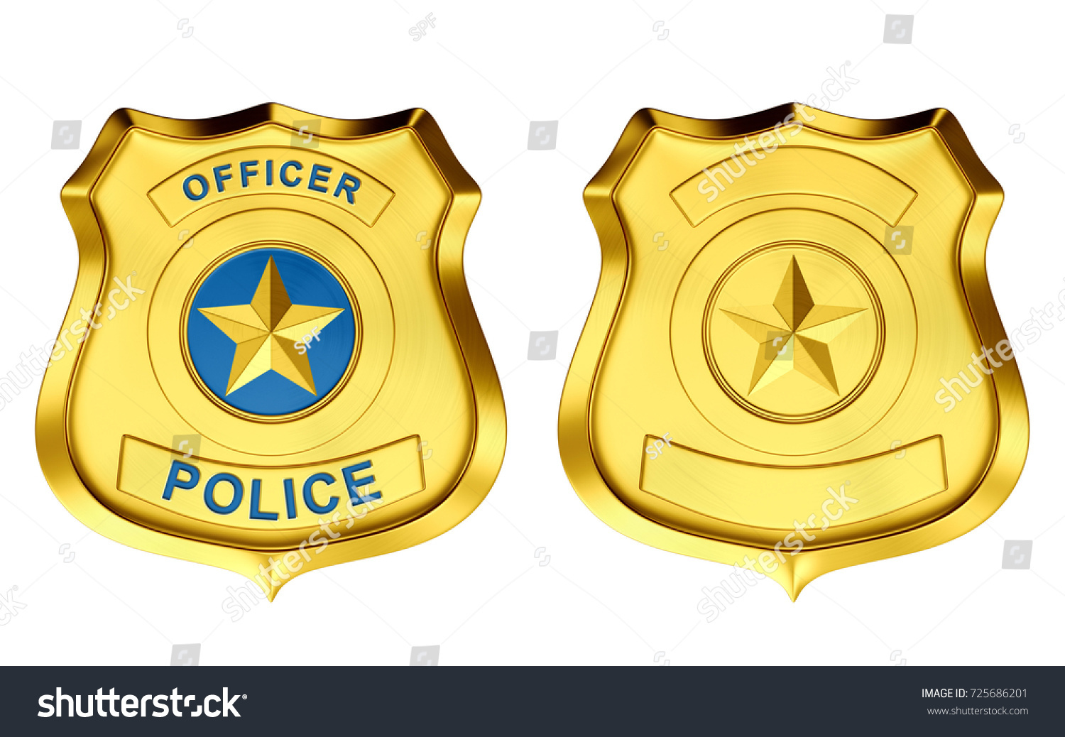 Golden police token police badge detective stock illustration
